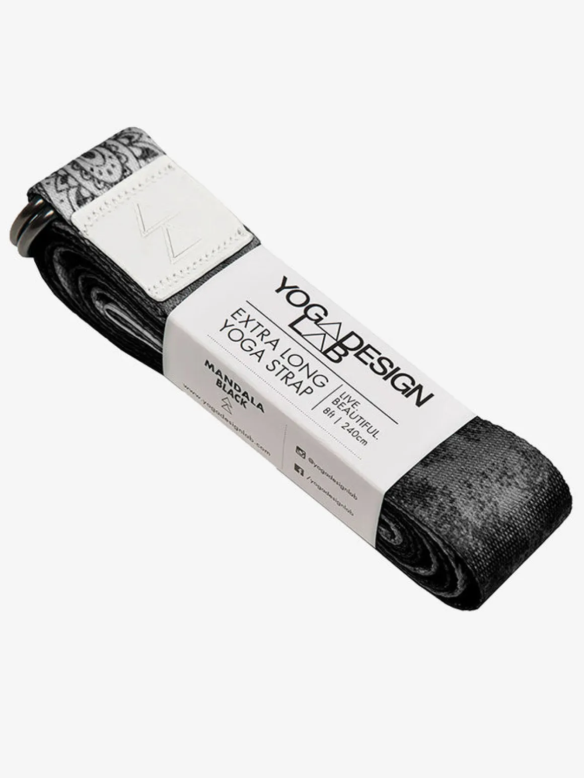Yoga Strap - Mandala Black