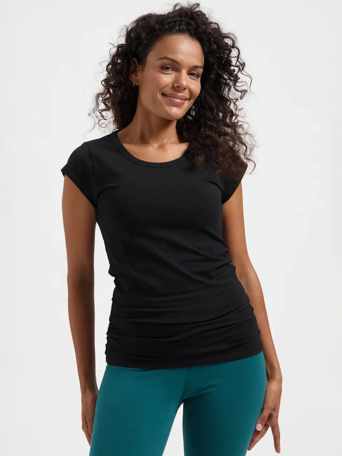 Zefira Yoga Tee - Onyx Black